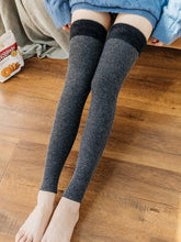 Warm Contrast Color Split-Joint Leg Warmers Accessories
