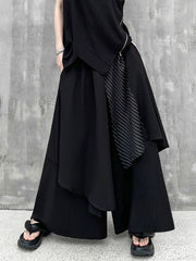 Asymmetric Split-Joint Loose Wide Leg Trousers Pants