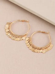 Tasseled Solid Color Geometric Earrings Accessories