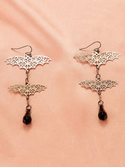 Halloween Pumpkin Skeleton Bat Earrings