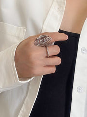 Adjustable Geometric Solid Color Rings Accessories