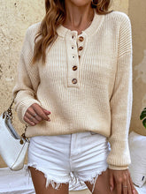 Casual Long Sleeves Solid Color Round-Neck Sweater Tops