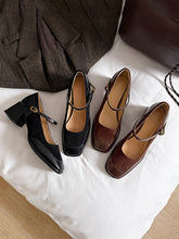 Shallow Cut Split-Joint Square-Toe Pumps Mary Janes