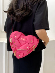 Heart Shape Split-Joint Zipper Handbags Crossbody Bags Bags