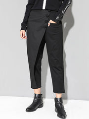 Leisure Irregularity Solid Color Harem Pants