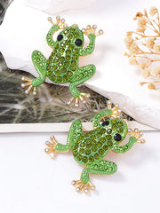 Animal Shape Rhinestone Shiny Earrings Accessories