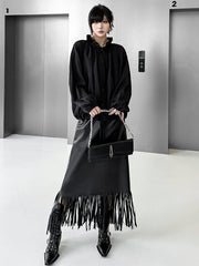 Drawstring Pleated Pullover Design Solid Color Long Sleeves Loose Lace Collar Blouses&Shirts Tops