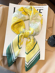Floral Printed Silk Imitation Shawl&Scarf