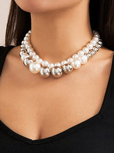 Beaded Contrast Color Dainty Necklace Accessories Two Pieces