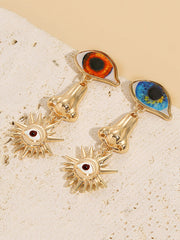 Contrast Color Eye Shape Geometric Drop Earrings Earrings Accessories