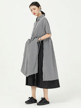 Loose Split-Side False-Two Cropped Midi Dress