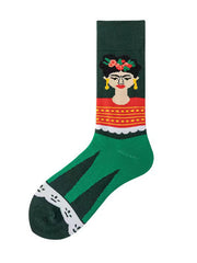Contrast Color Figure Split-Joint Sweat-Absorbing Socks Accessories