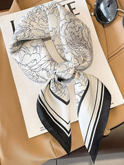 Floral Printed Silk Imitation Shawl&Scarf