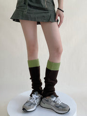 Leisure Flared Contrast Color Leg Warmers Accessories