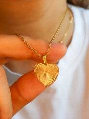 Chains Heart Shape Solid Color Necklaces Accessories