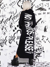 Letter Print Long Sleeves Hooded Maxi Dresses