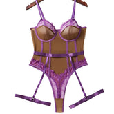 Contrast Color Lace Body Suits