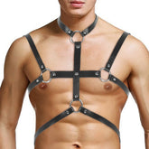 Men Fetish Leather Harness Bondage Body Lingerie Harness Gay Adult Adjustable BDSM Erotic Gallowses Belts Harness