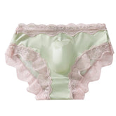 French Men Male Lace Trim Edge Breathable Airy 3D Shape High Elastic High Stretch Clothing Underpants Briefs Underwear