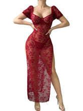 Lace Bodycon Dress Sheer See Through Lace Bodycon Tight