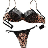 Leopard Print Lace Bra Lingerie Sets Erotic Exotic Suits