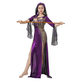 Design Hollow Fishnet Folk Robe Style Belly Dance Outfit Elegant Oriental Dance