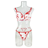 Western Erotic Summer Mesh Printed Pure Bras Seductive Underwears Seductive Lingerie Set