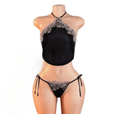Plus Size Chinese Style Dudou Lace Up Underwear Backless Teddy Plus Size Lingerie Mesh Erotic Sets