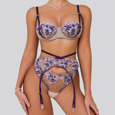 Lingeries Bra Set Romantic Underwear Beautiful Embroidery Lace Lingerie Translucent Underwear Erotic Sets Bra