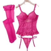Purple Lace Vest Bra