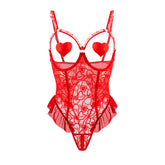 Transparent Open Crotch Uniform Styles Body Suit