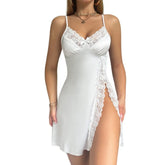 Summer Small Fresh Dress Mini Dress Casual Breathable Nightdress Imitation Silk Home Wear