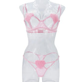 Three Points Bra Hollow Out Panties Erotic Seductive Underwearss Seductive Clothing Lingerie Set