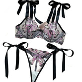 Western Butterfly Mesh Embroidery See Through