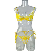 Western Selling Bra Japanese Style Floral Embroidery Pure Lace Up Panties Erotics Erotic Lingerie Set