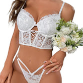 Western Lace Bustier Bra