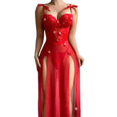 Western Long Skirt Dress Nightgown Nightdress Clothing Garment Underwear Maxi Dress Lingerie Gown