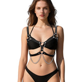 Harness Leather Lingerie Bondage BDSM Gothic Fetish Clothing Erotic Body Chains Harness Toys Accessories
