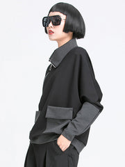 Original Split-Joint Lapel T-Shirts Sweatshirt Tops