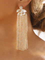 Geometric Tasseled Drop Earrings