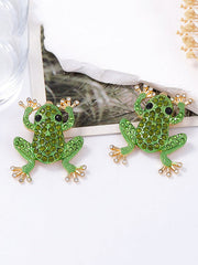 Animal Shape Rhinestone Shiny Earrings Accessories