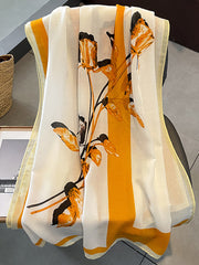 Leisure Floral Printed Sun Protection Scarf