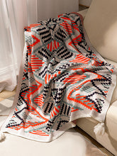 Home Keep Warm Contrast Color Jacquard Blankets Accessories