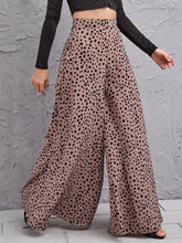 Leopard Loose Wide Leg Trousers Pants
