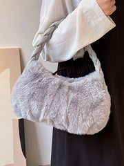 Pleated Split-Joint Woven Straps Handbags Bags