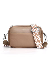 Letter Print Printed Solid Color Zipper Crossbody Bags