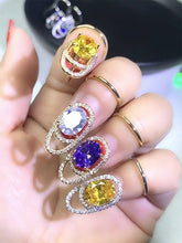 Rhinestone Geometric Nail Ring