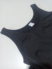 Asymmetric Solid Color A-Line Loose U-Neck Midi Dresses