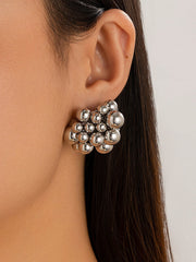 Geometric Solid Color Earrings Accessories