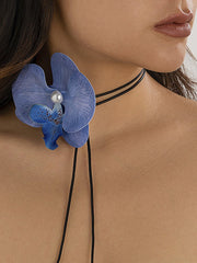 Flower Shape Tied Necklaces Accessories